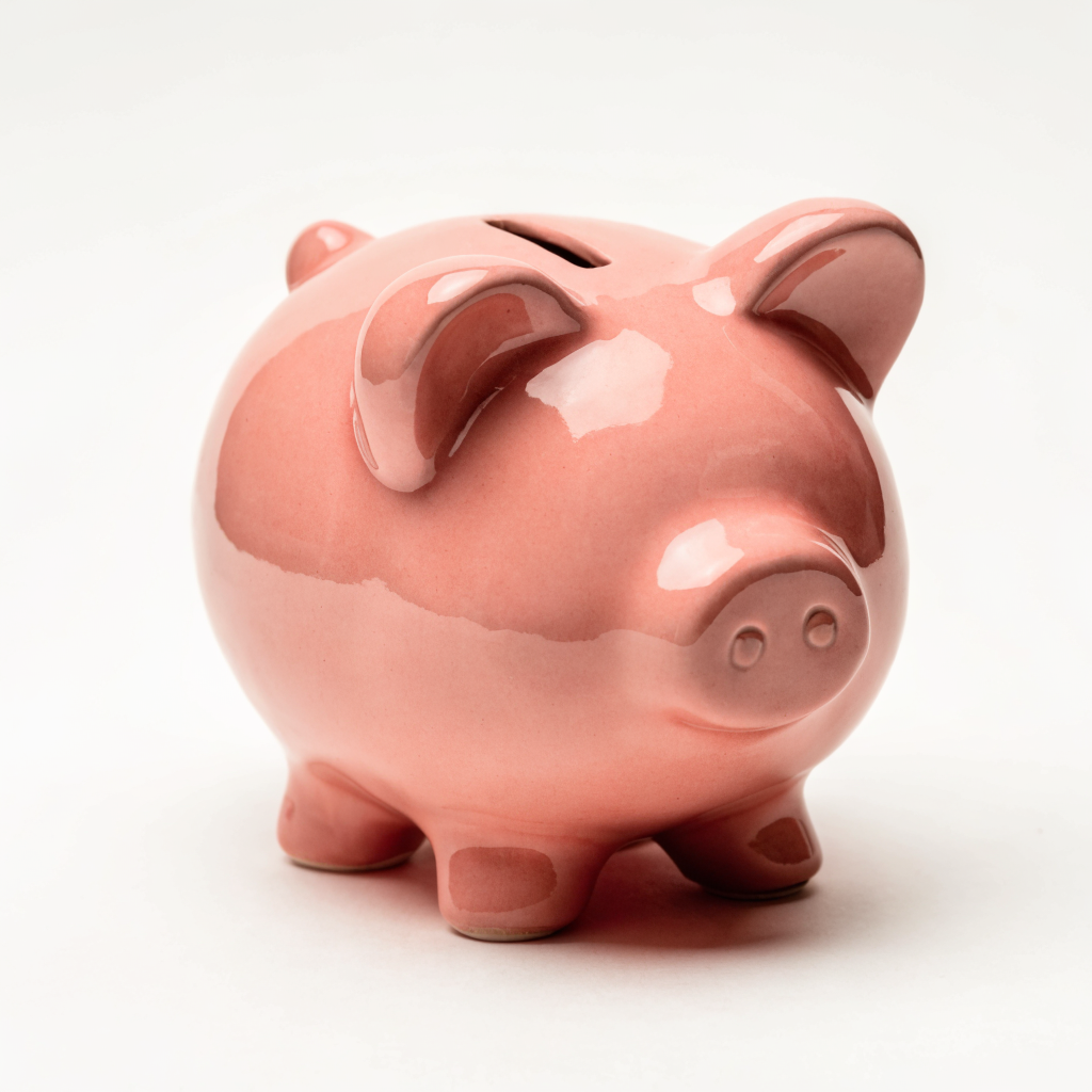 Tirelire cochon rose classique en céramique