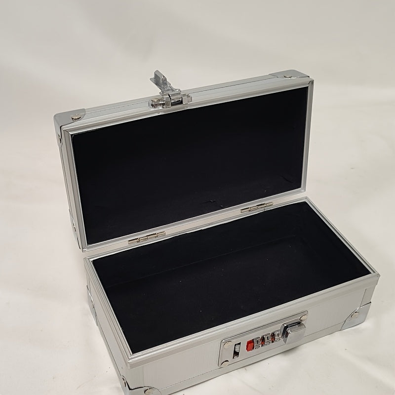 Coffret à monnaie en aluminium, serrure à code 3 chiffres