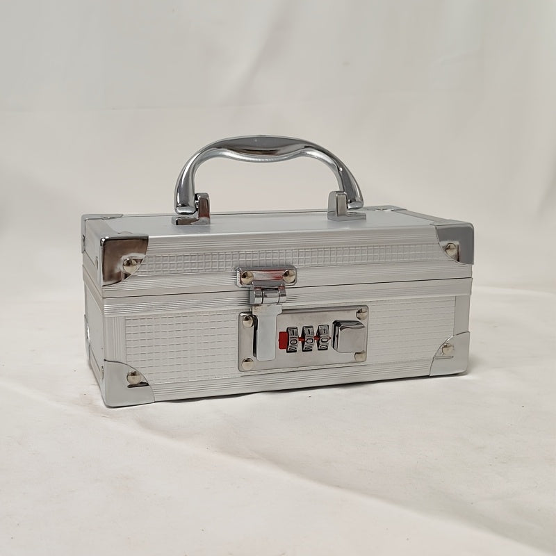 Coffret à monnaie en aluminium, serrure à code 3 chiffres