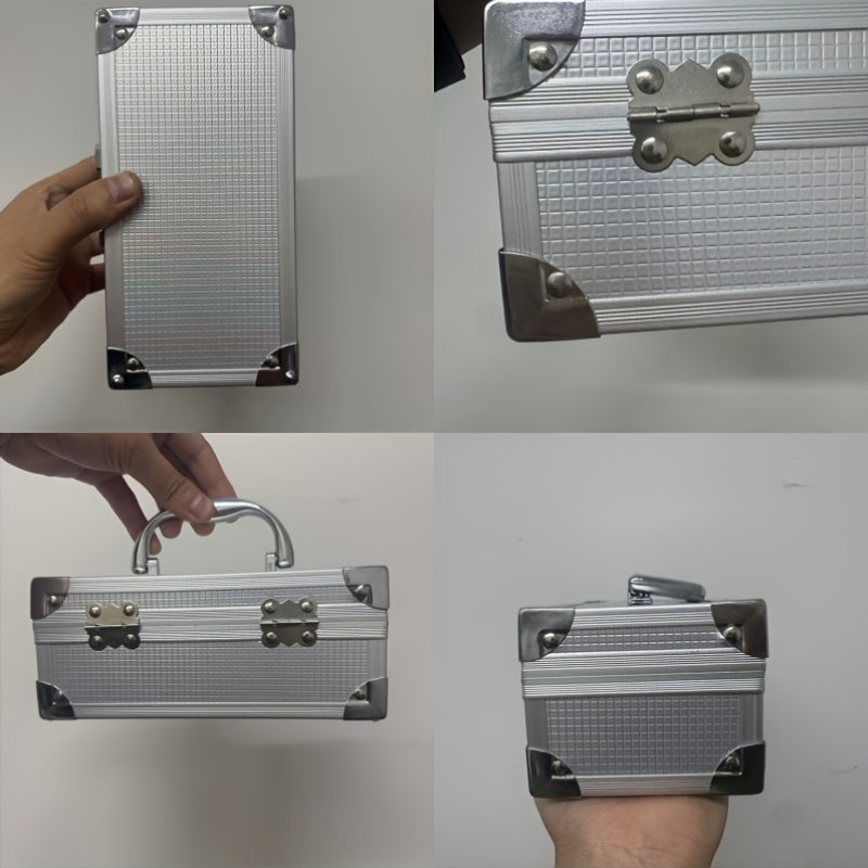 Coffret à monnaie en aluminium, serrure à code 3 chiffres