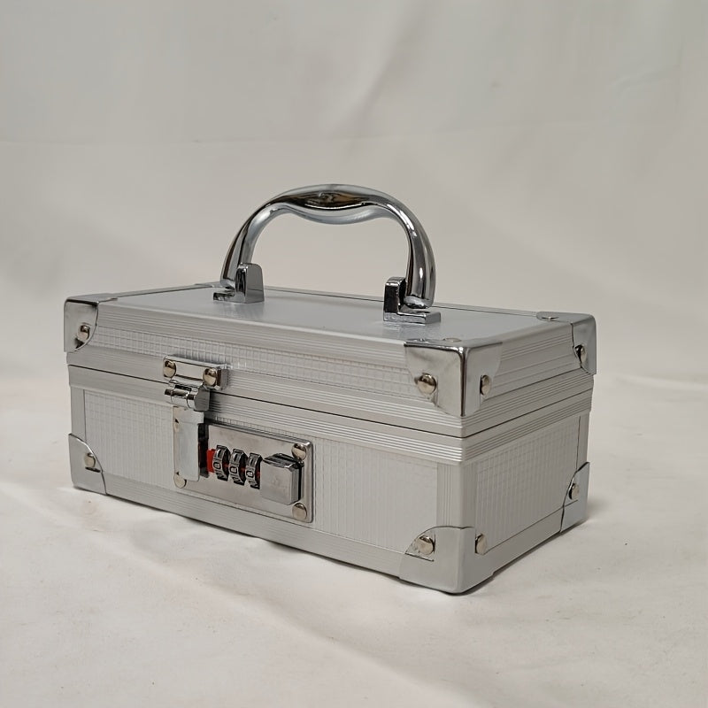 Coffret à monnaie en aluminium, serrure à code 3 chiffres