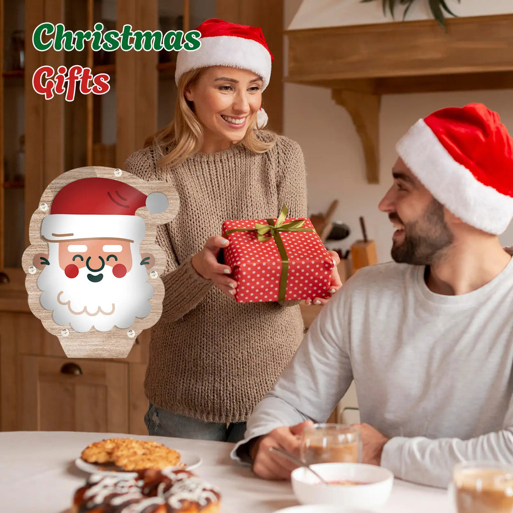 Décoration de Noël en bois à poser, père Noël