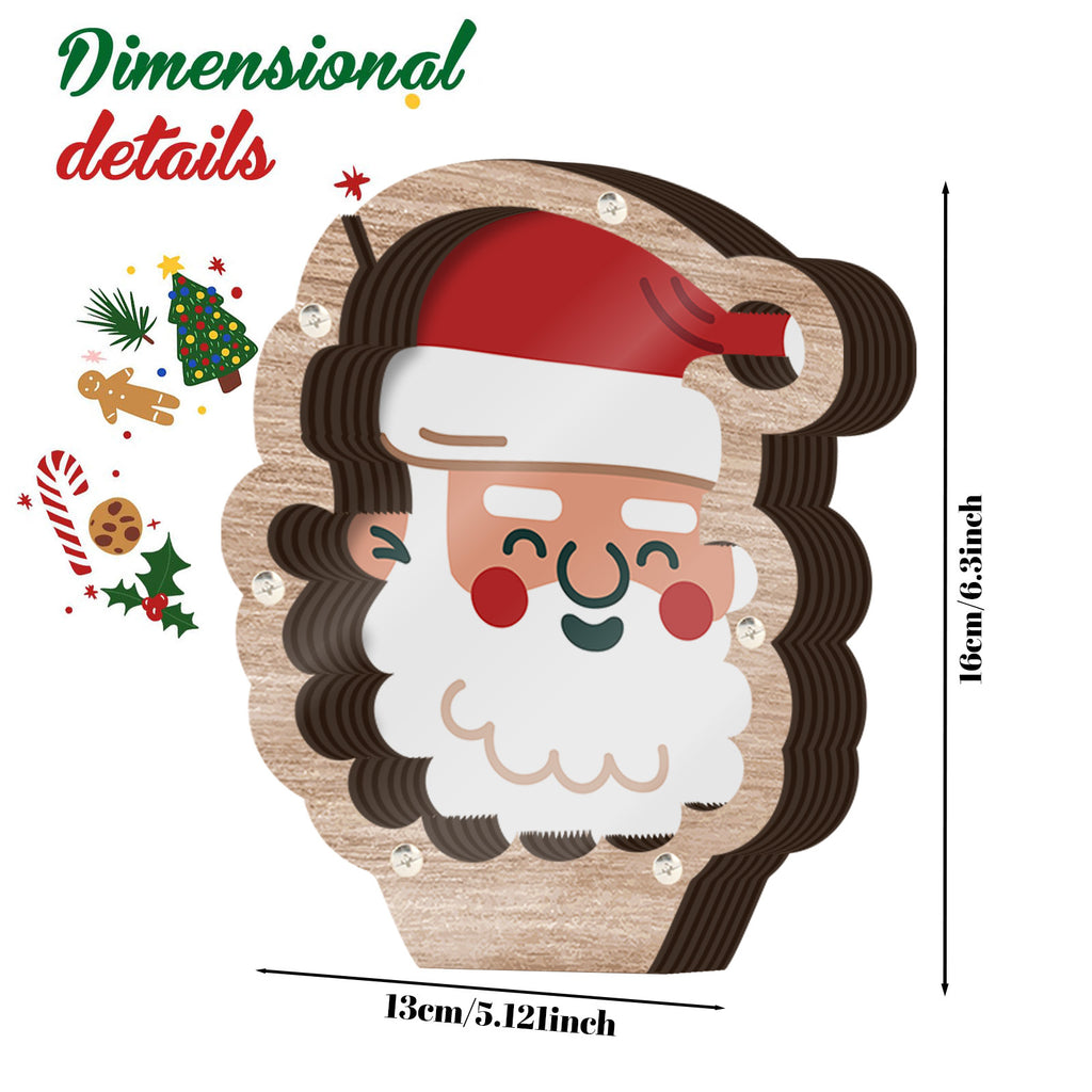 Décoration de Noël en bois à poser, père Noël
