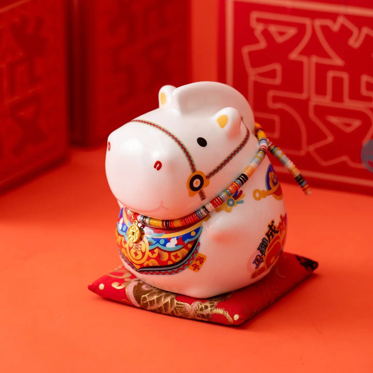 Figurine cheval porte-bonheur du Nouvel An chinois, 6