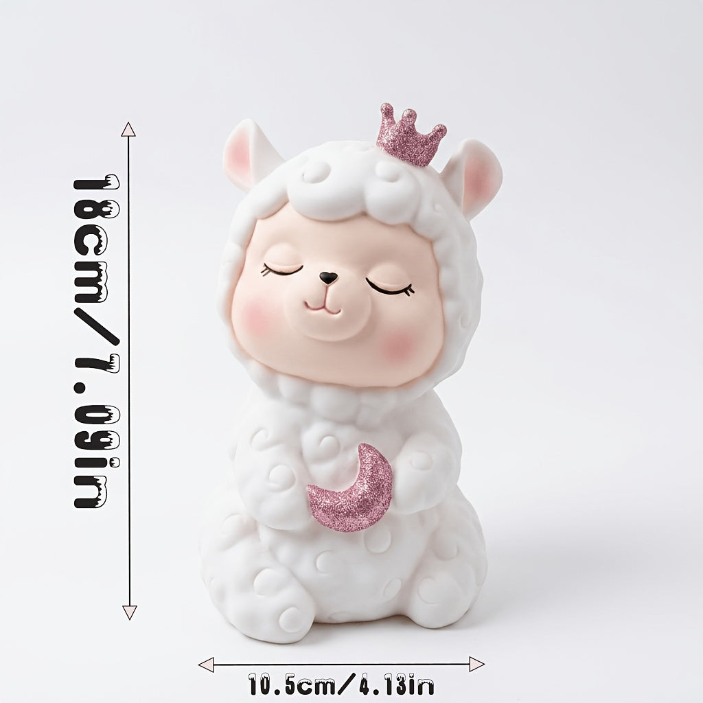 Figurine mouton à paillettes, étoile ou lune