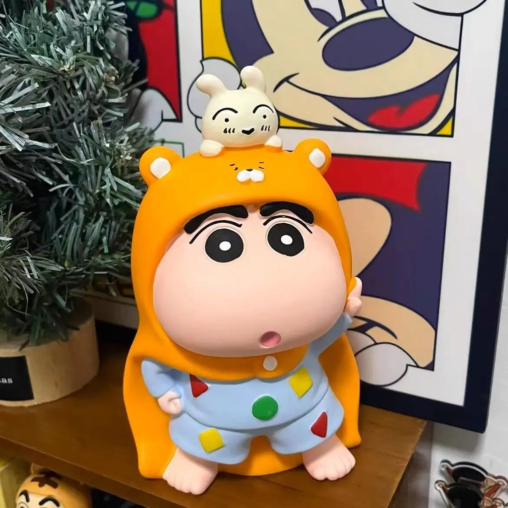 Tirelire figurine enfant en capuche d'animal pour bureau