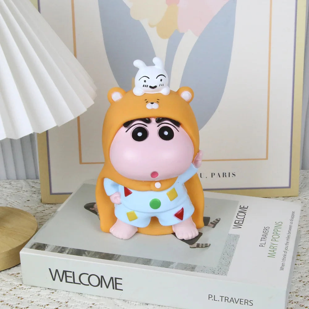 Tirelire figurine enfant en capuche d'animal pour bureau