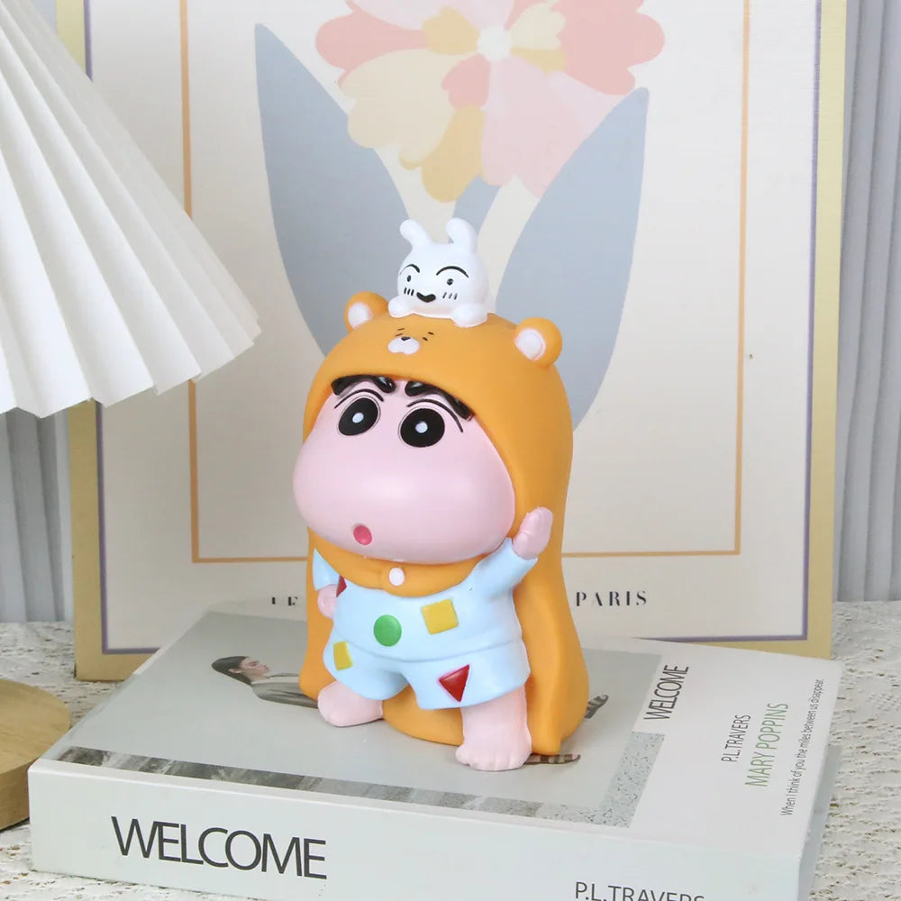 Tirelire figurine enfant en capuche d'animal pour bureau