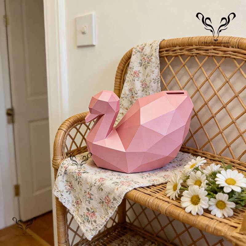 Tirelire Cygne Artistique une lgante Sculpture de Cygne en Rsine Disponible en 3 Couleurs Convient pour la Dcoration dAmeublement Doux du Salon de lEntre ou du Bureau Fait galement un Excellent Cadeau de Crmaillre ou dInauguration