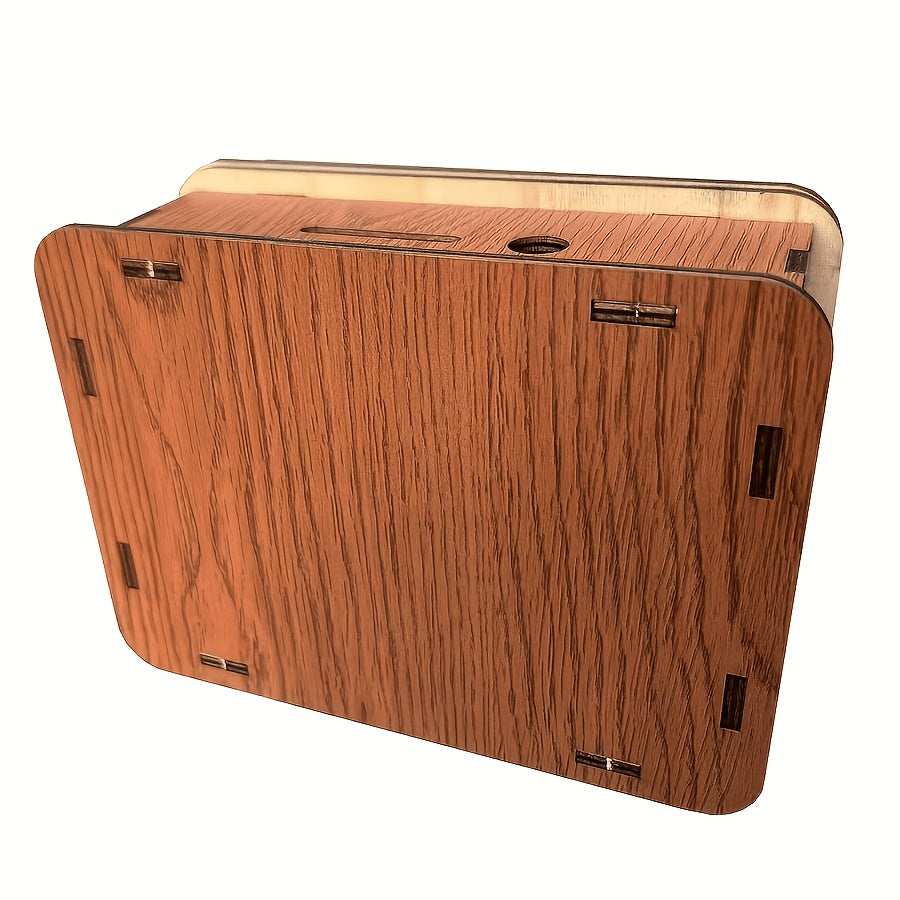 Tirelire en bois à grille effaçable, objectif 3000 ou 5000 €
