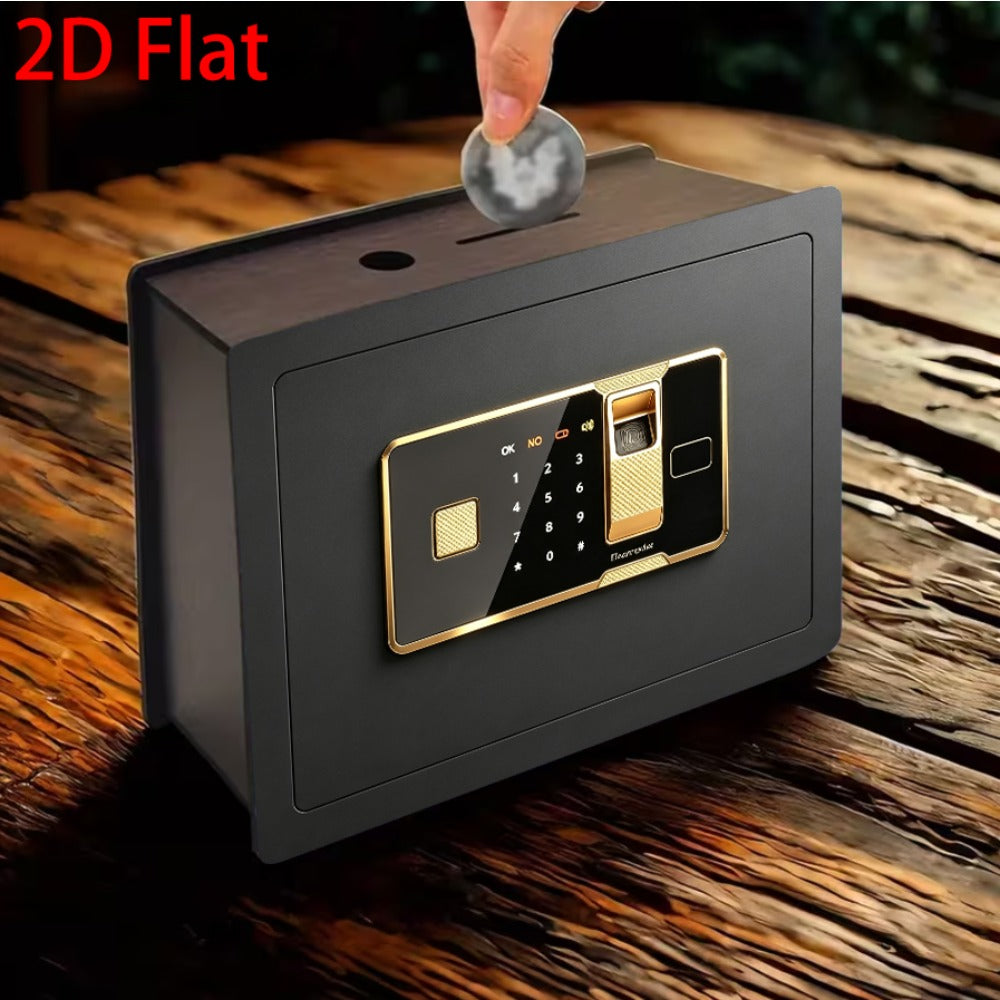 Tirelire bois, porte de coffre imprimée à filet