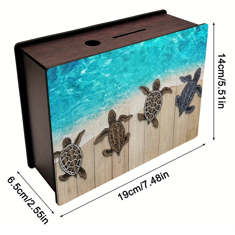 Tirelire coffret bois