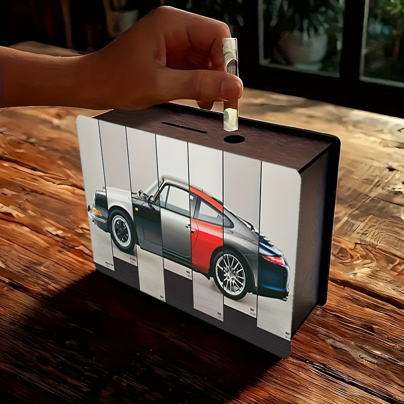 Tirelire coffret bois, sept générations d'un coupé sport