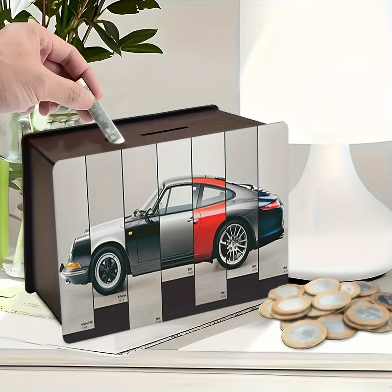 Tirelire coffret bois, sept générations d'un coupé sport