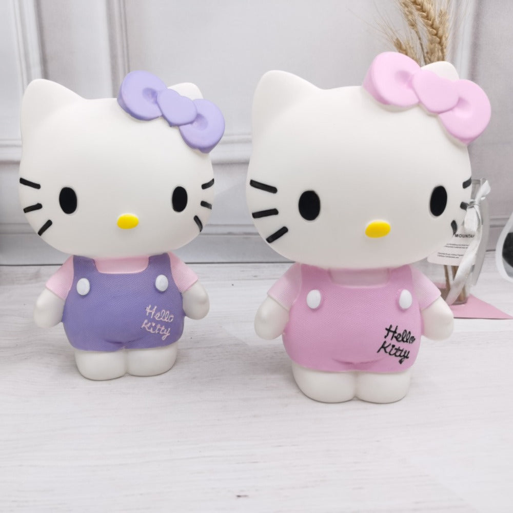 Tirelire chat kawaii en plastique, grande figurine