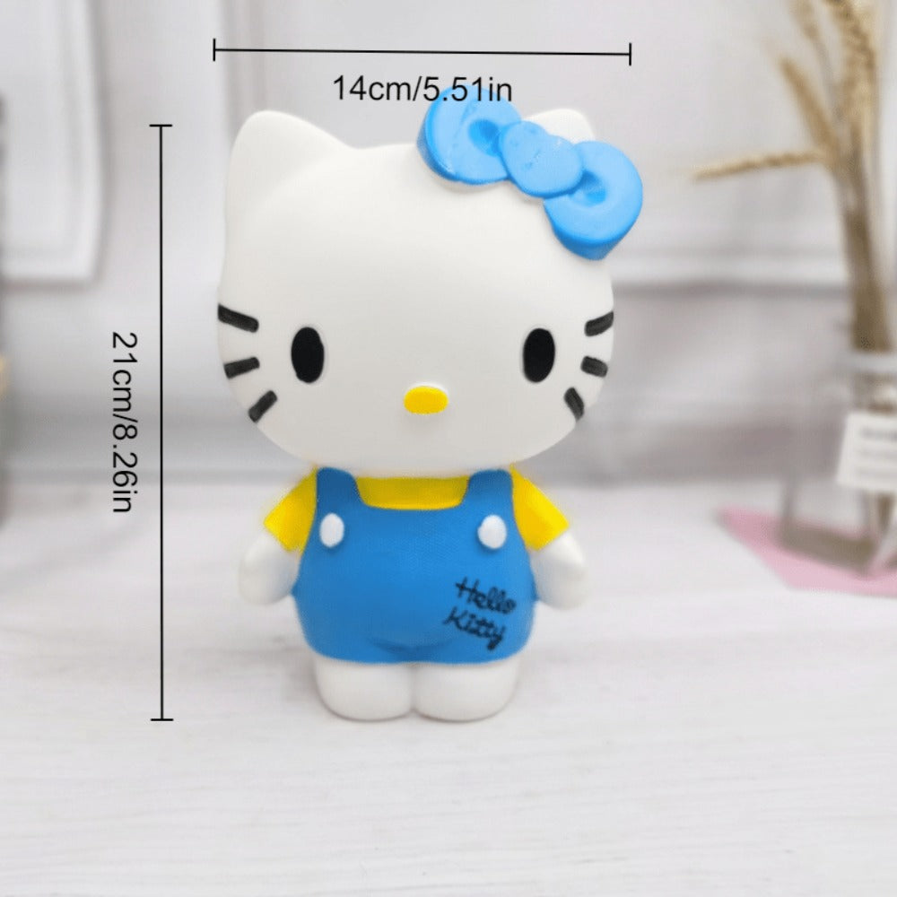 Tirelire chat kawaii en plastique, grande figurine