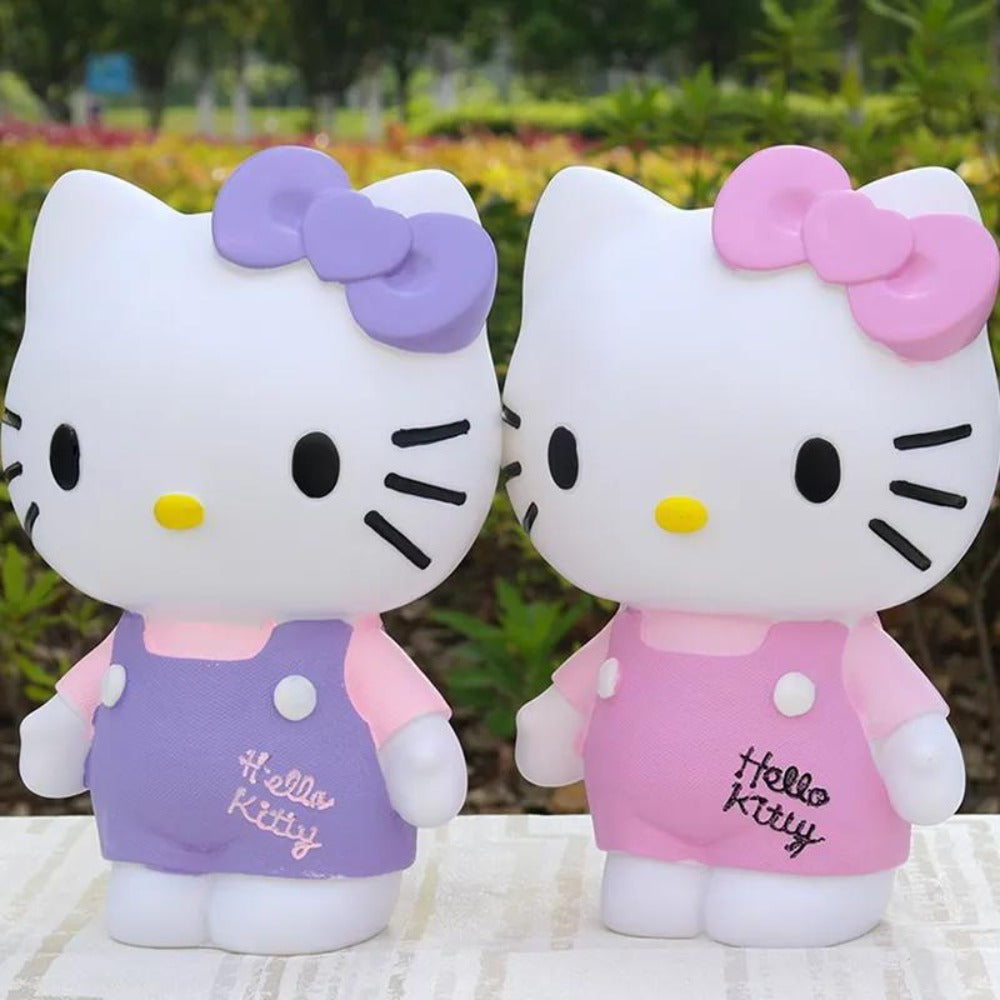 Tirelire chat kawaii en plastique, grande figurine