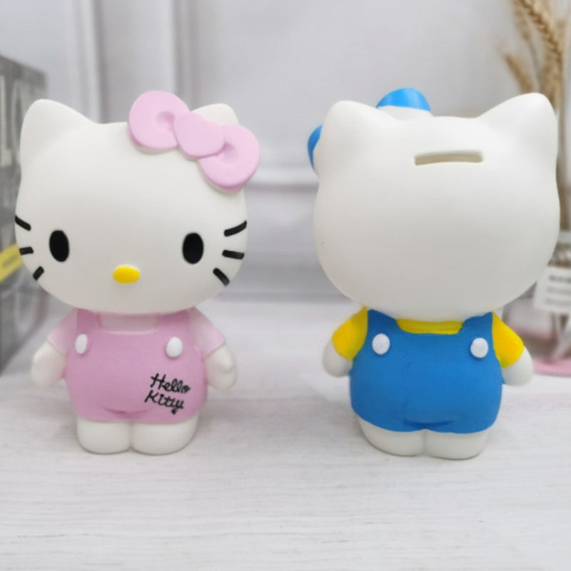 Tirelire chat kawaii en plastique, grande figurine