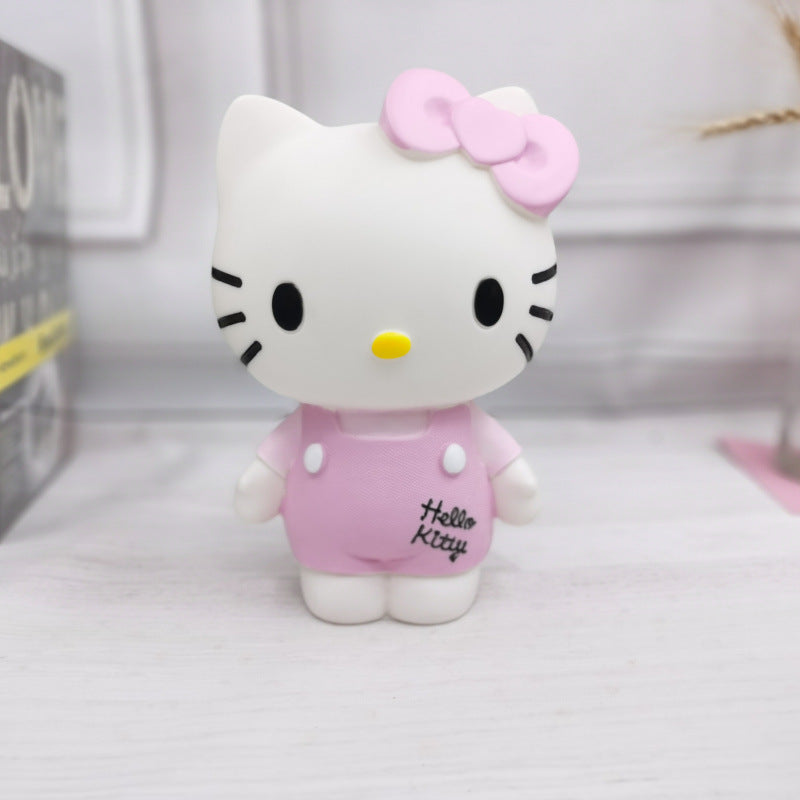 Tirelire chat kawaii en plastique, grande figurine