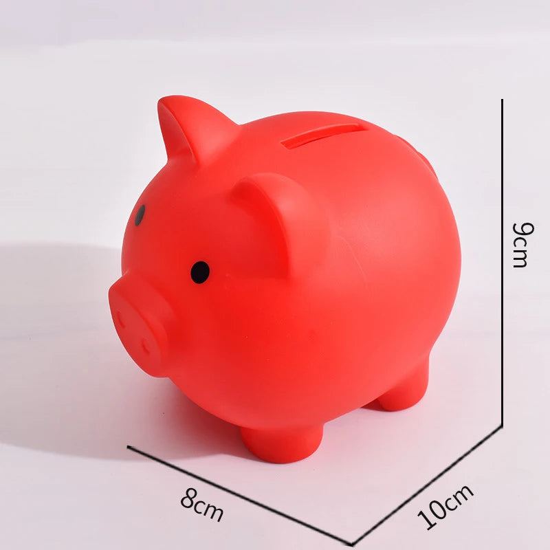 Tirelire cochon en plastique mat, quatre teintes