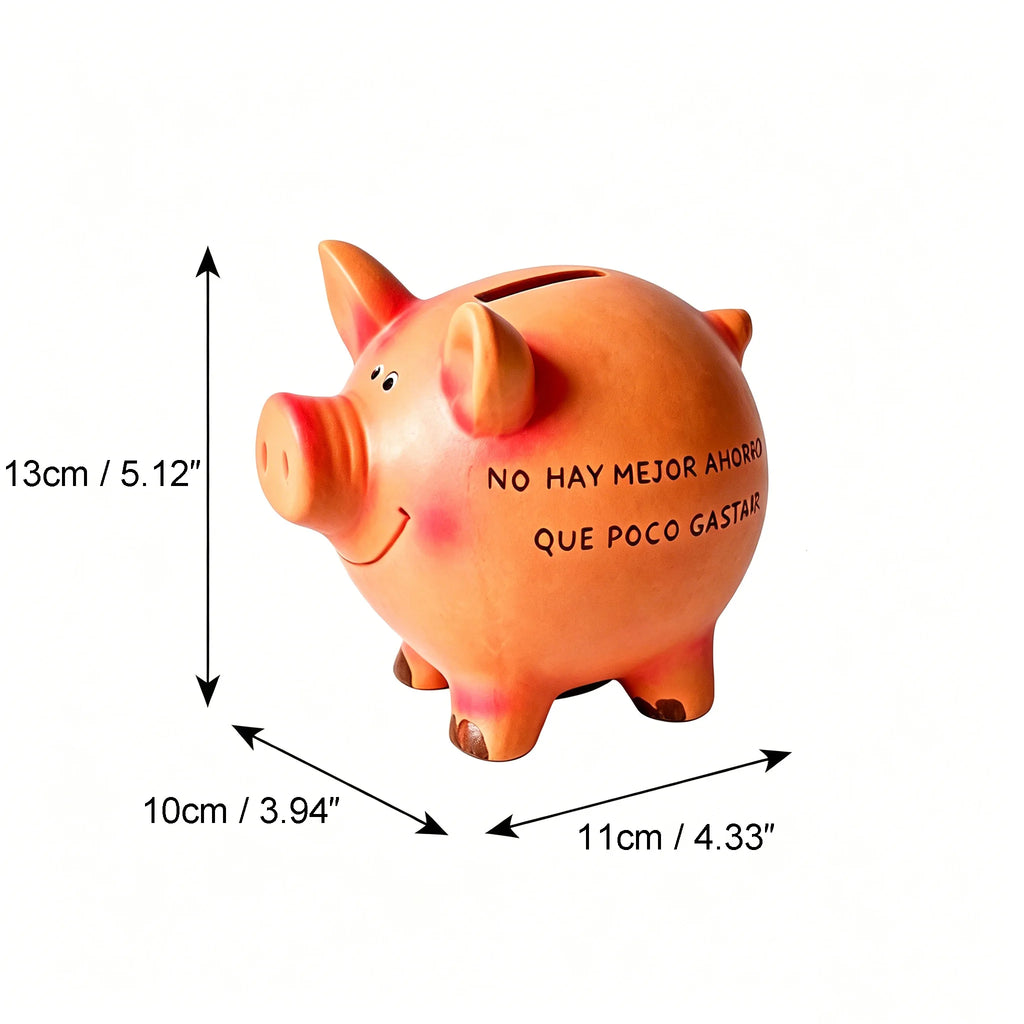 Tirelire cochon en céramique terre cuite avec bouchon