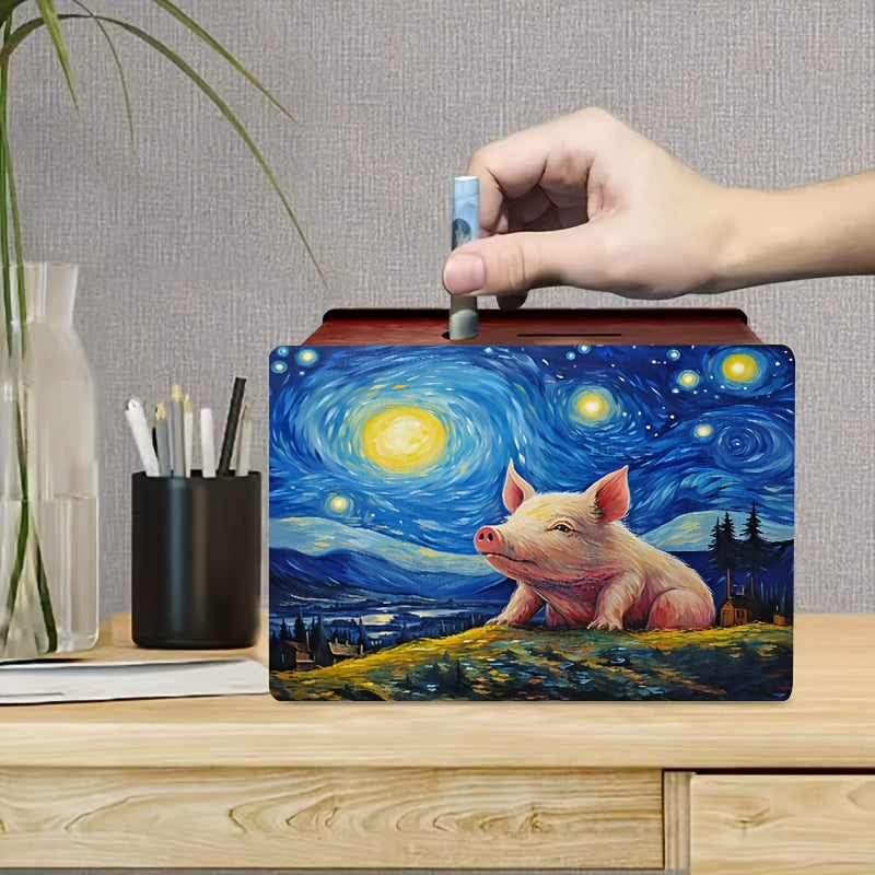 Tirelire cochon étoilé