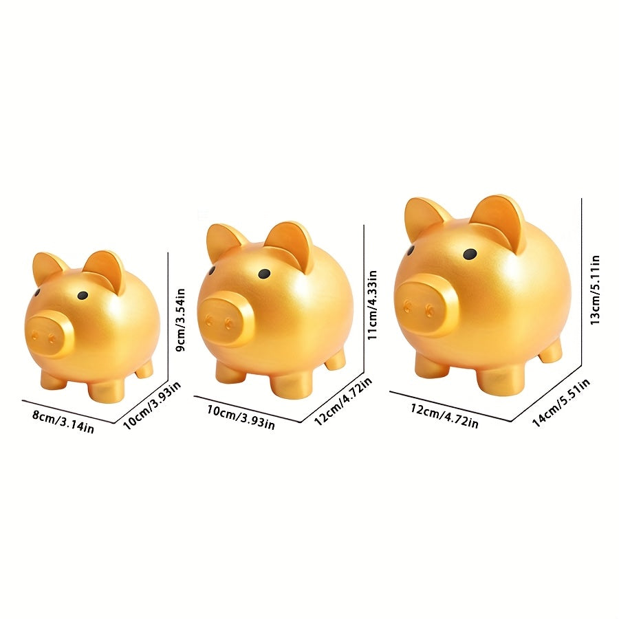Tirelire cochon en plastique, bouchon sous le ventre