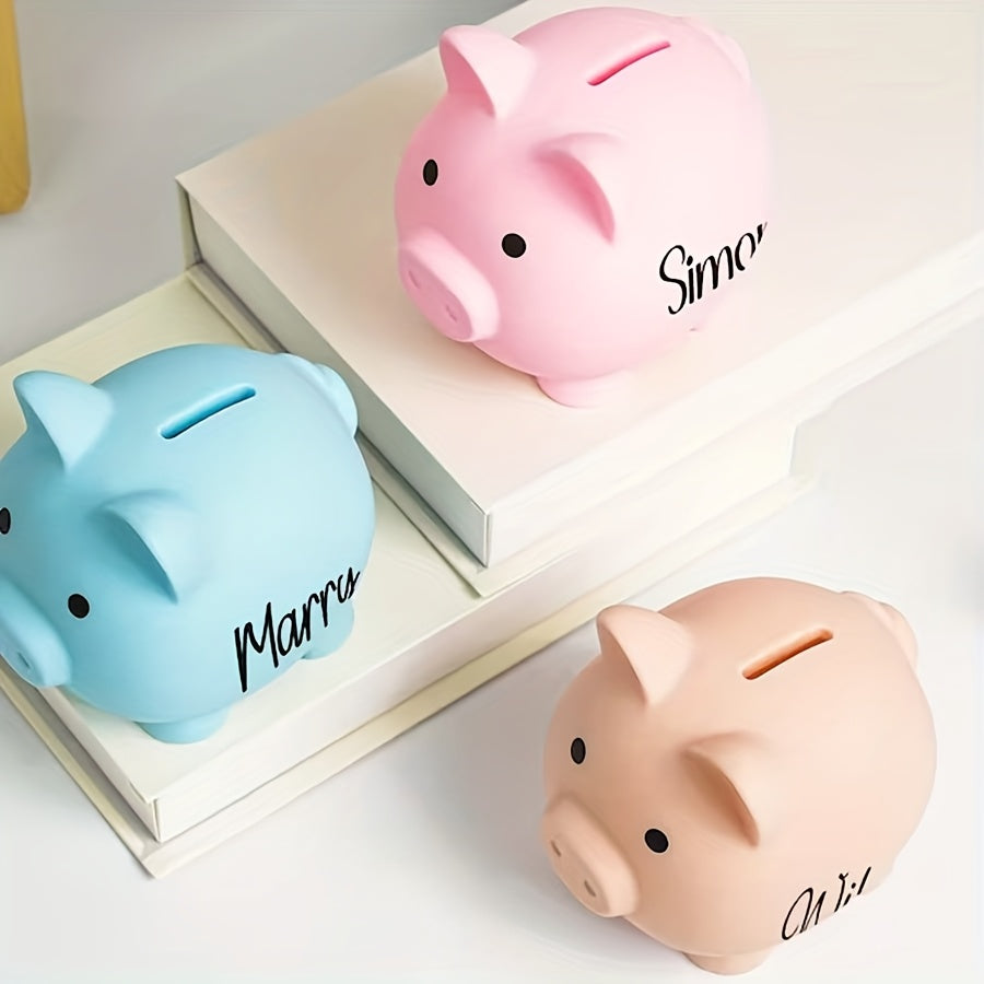Tirelire cochon en PVC, format moyen