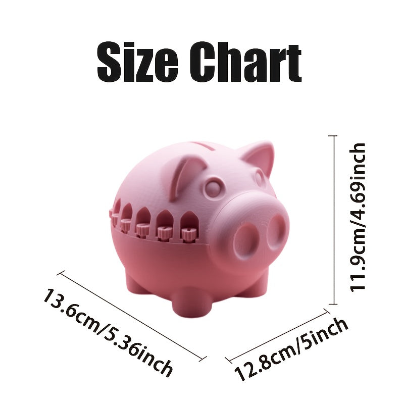 Tirelire cochon mate à décor d'arcades, long