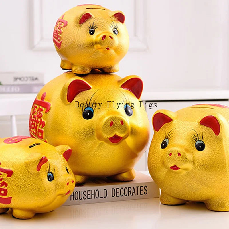 Tirelire cochon du zodiaque, oreilles laquées
