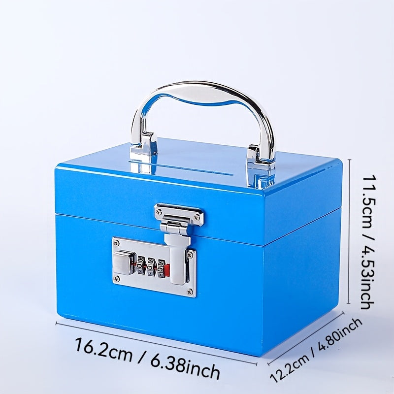 Boîte à argent bleue en émail cuit