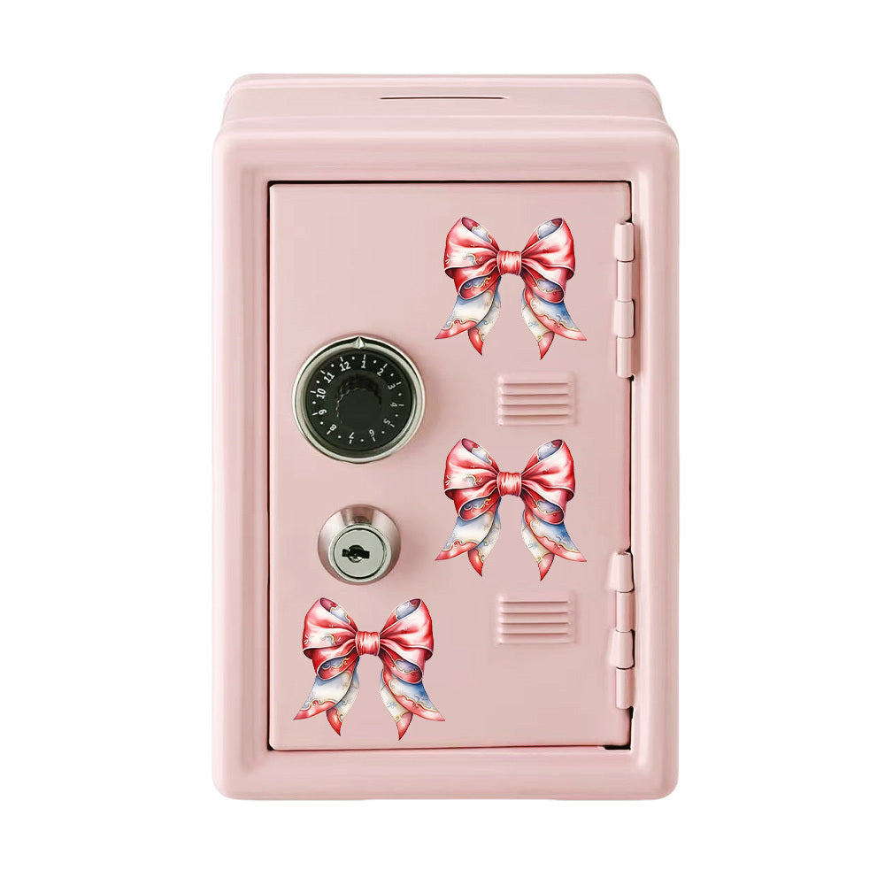 Tirelire coffre-fort en métal rose, serrure à clé, 19 cm