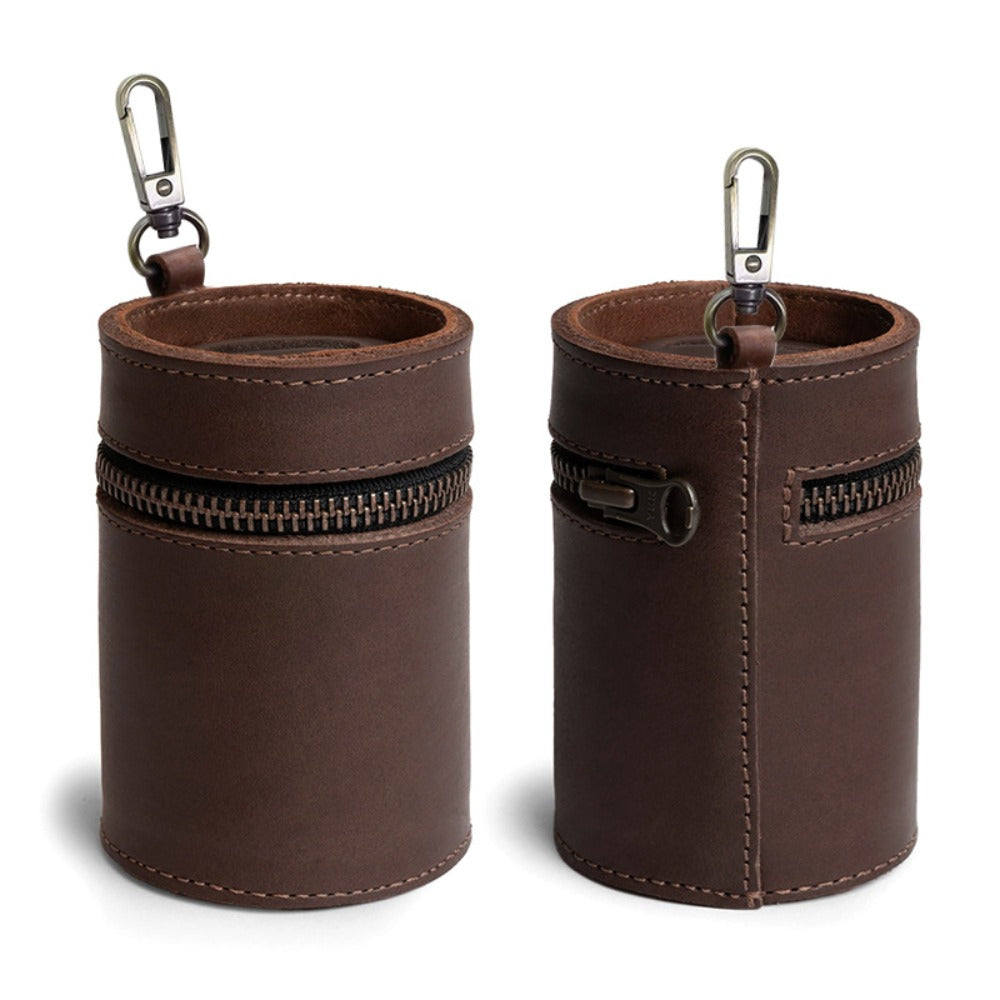 Tirelire en cuir PU, format porte-gobelet de voiture