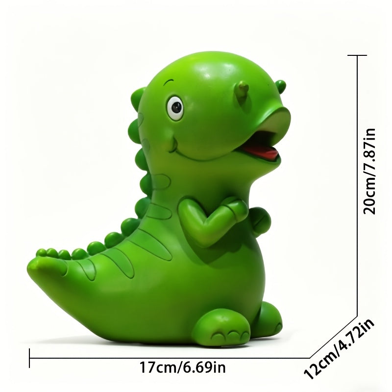 Tirelire dinosaure en résine, bouchon sous la base