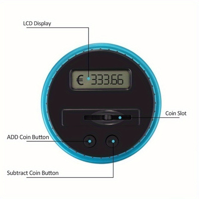 Tirelire électronique LCD — grand bocal à bouchon dévissable