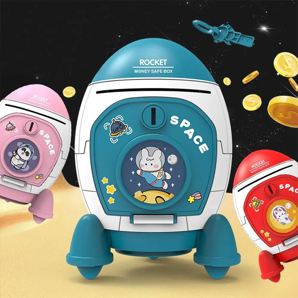 Tirelire fusée spatiale enfant — Cadeau ludique original