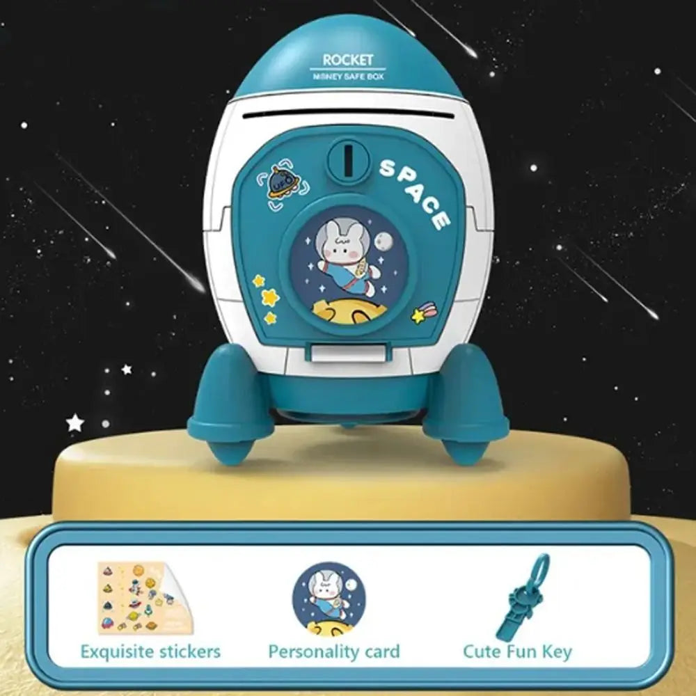 Tirelire fusée spatiale enfant — Cadeau ludique original