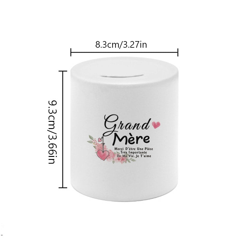 Tirelire céramique Grand-Mère, pot floral