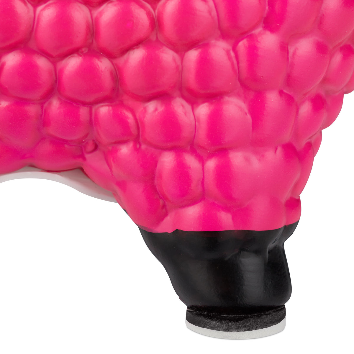 Tirelire lama en céramique rose — Bouchon souple dessous