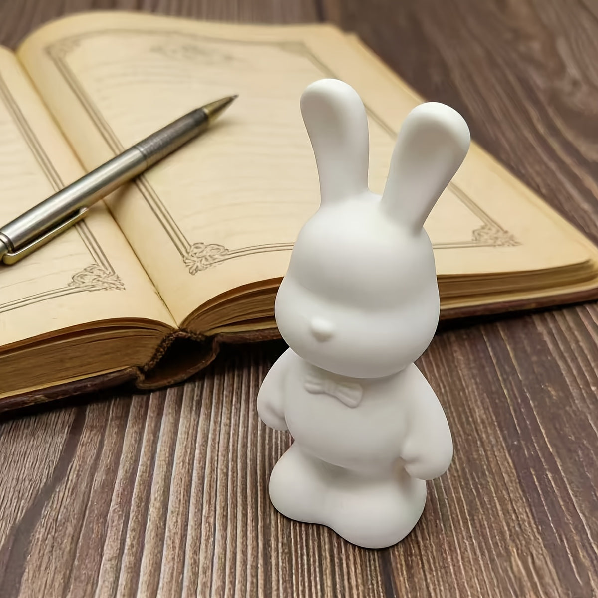 Tirelire lapin à peindre soi-même, résine