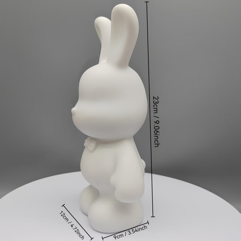 Tirelire lapin à peindre soi-même, résine