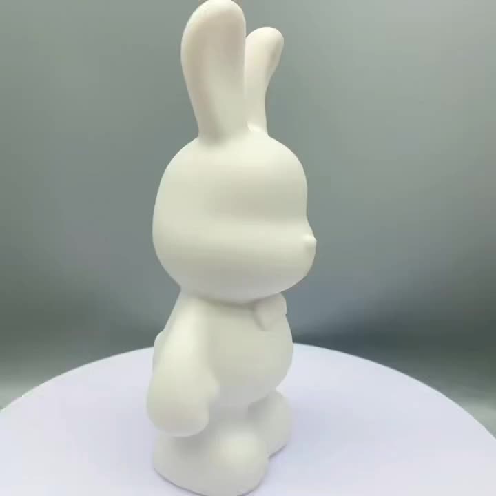 Tirelire lapin à peindre soi-même, résine