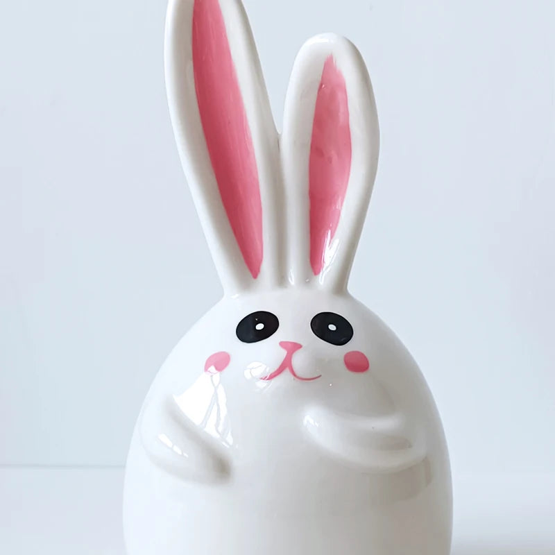 Tirelire lapin en céramique émaillée pour enfant