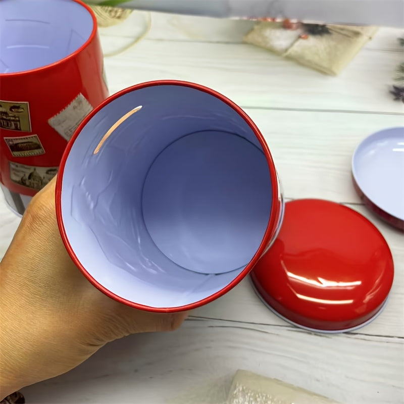 Tirelire cylindrique en métal, boîte aux lettres anglaise