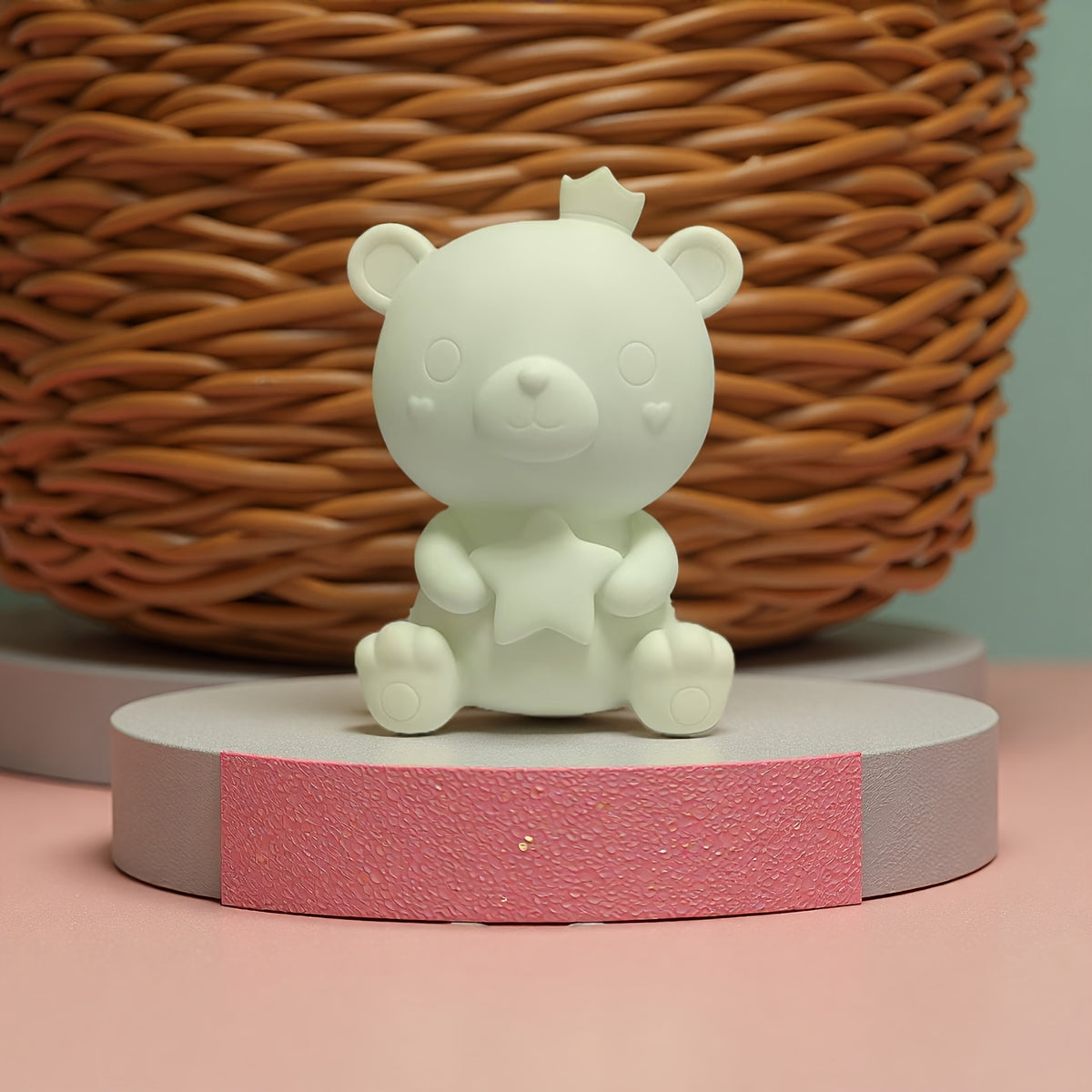 Tirelire ourson à peindre soi-même, PVC brut