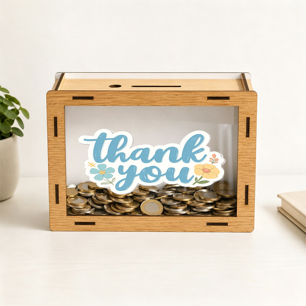 1pc Unique Printed Savings Jar, Money Box, Desktop Decorative Box with Ritual