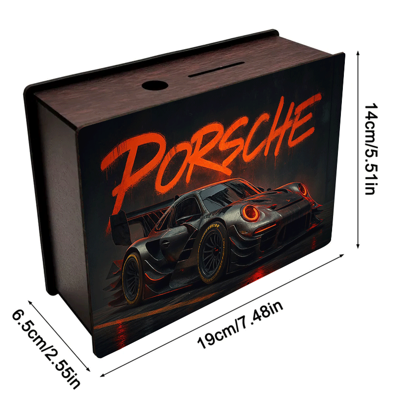 Tirelire voiture de sport en bois, coffret à monter