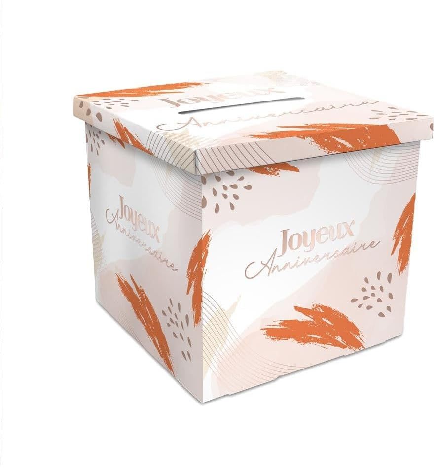 Tirelire urne d'anniversaire en carton