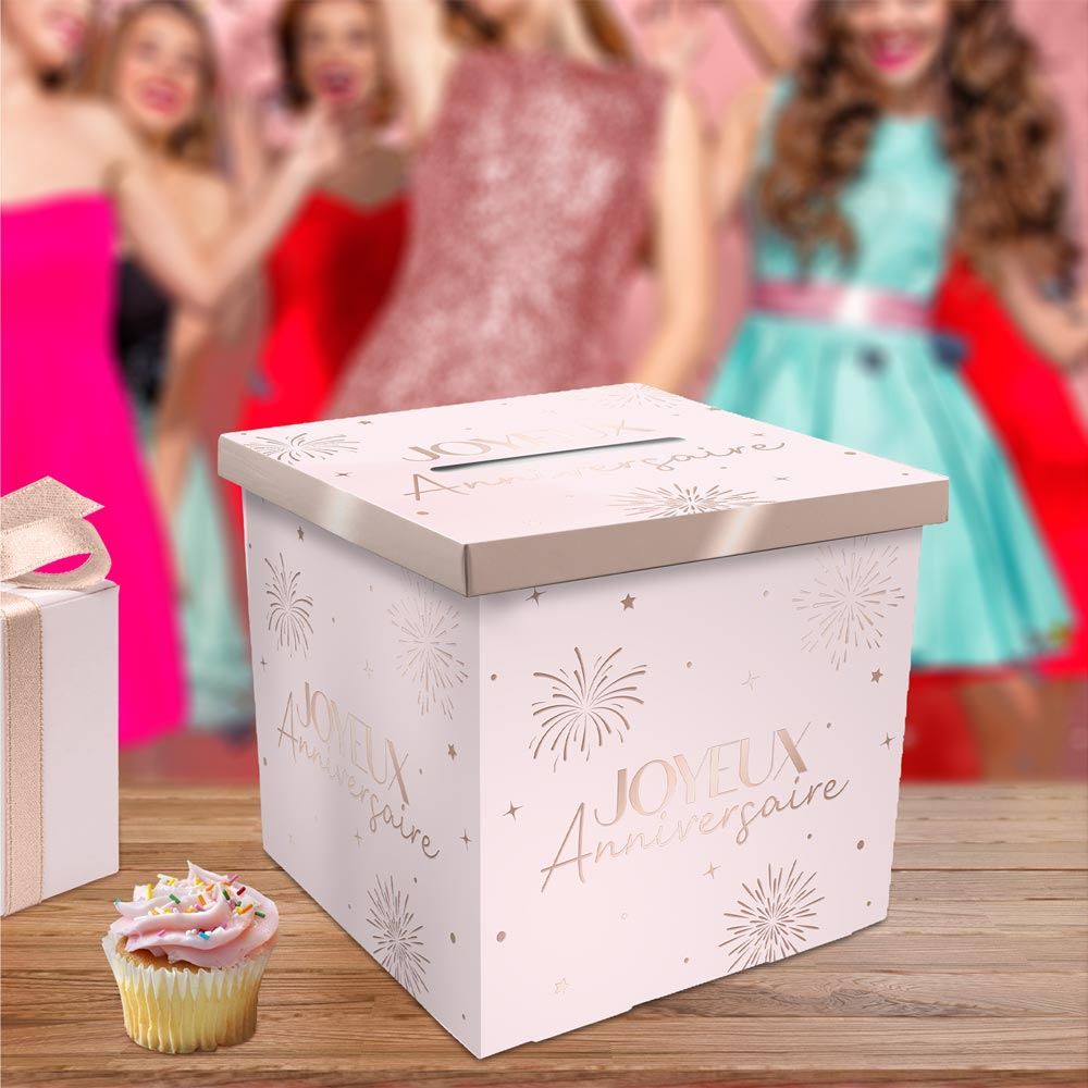 Tirelire urne d'anniversaire en carton